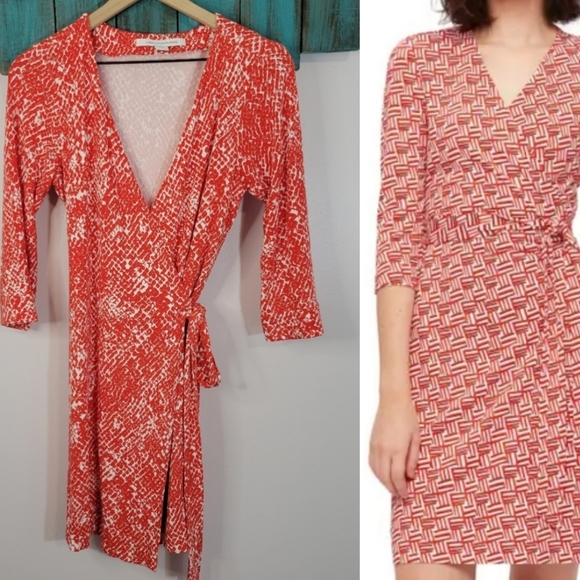 Diane Von Furstenberg Dresses & Skirts - {Diane Von Furstenberg} "New Julian Two" red printed wrap dress